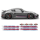 Scratched Martini Style Racing Stripes, for Cayman / Boxster