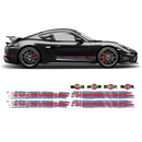 Scratched Martini Style Racing Stripes, for Cayman / Boxster