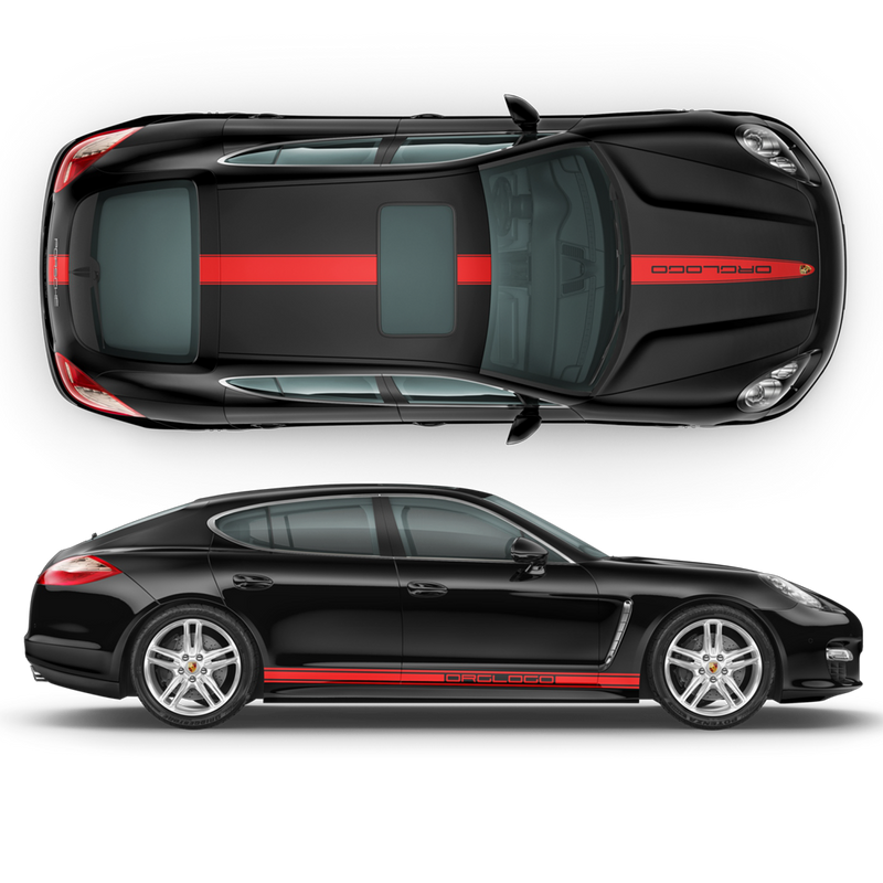 Racing Stripes set, for Porsche Panamera black