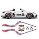 Scratched Curved Martini Side Stripes Graphic, for Cayman / Spyder