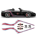 Scratched Curved Martini Side Stripes Graphic, for Cayman / Spyder