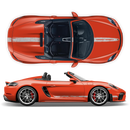 Scratched Racing Stripes set, for Spyder 2005 - 2020 black