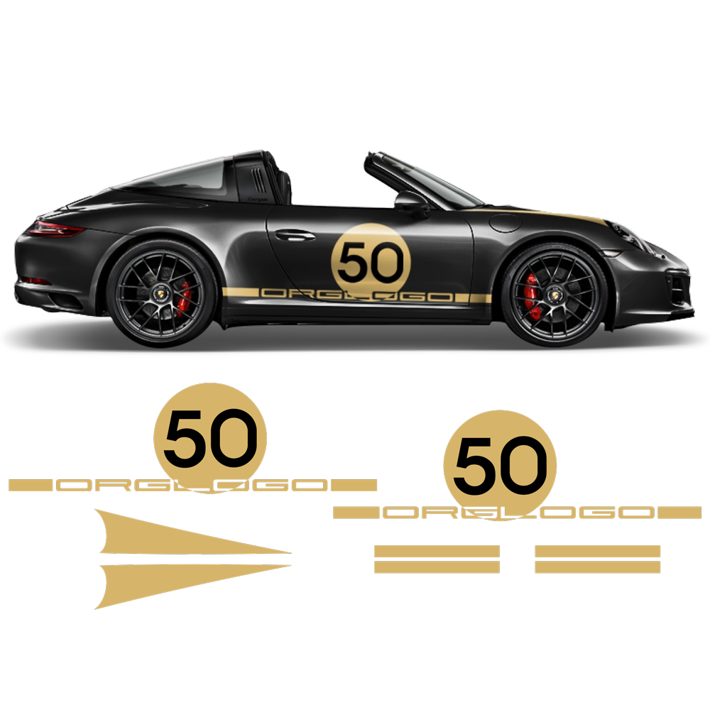 HERITAGE DESIGN graphic decals set, for Porsche Carrera, Targa