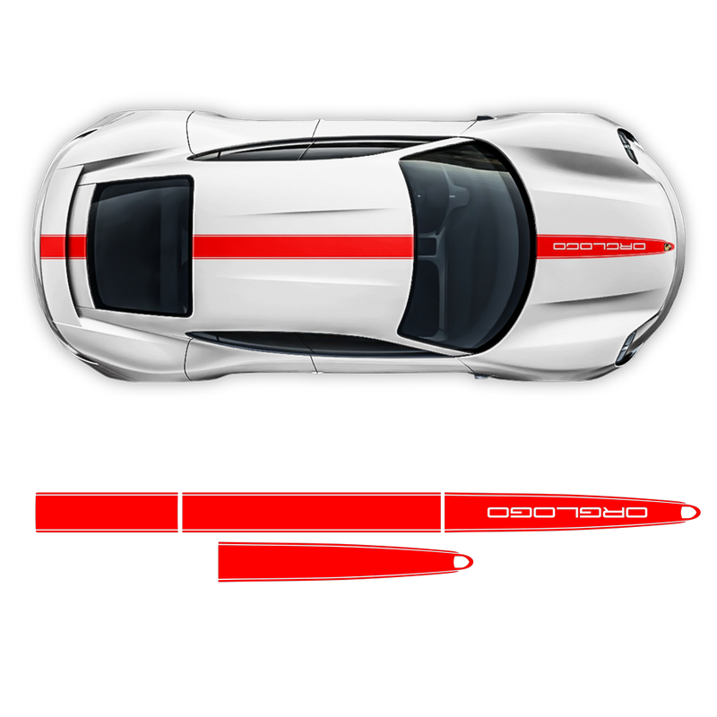 Racing stripes set, for Porsche Taycan