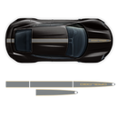 Racing stripes set in two colors, for Porsche Taycan