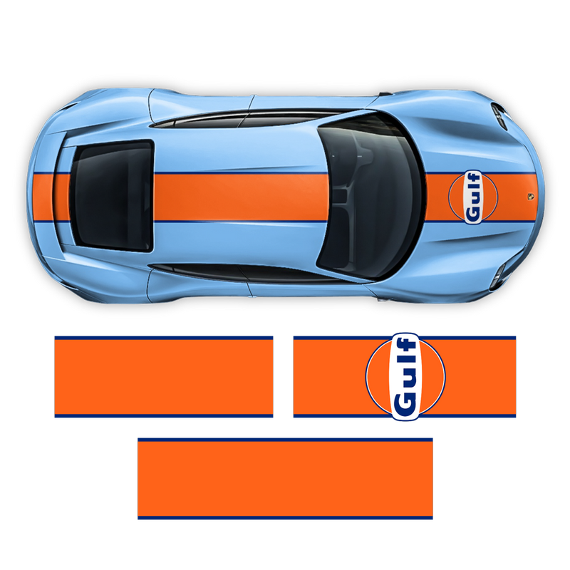 Gulf 19' Racing Stripes, for Porsche Taycan