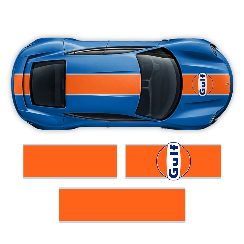 Gulf 19' Racing Stripes, for Porsche Taycan