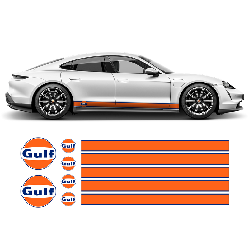 Gulf 19' Racing Stripes, for Porsche Taycan