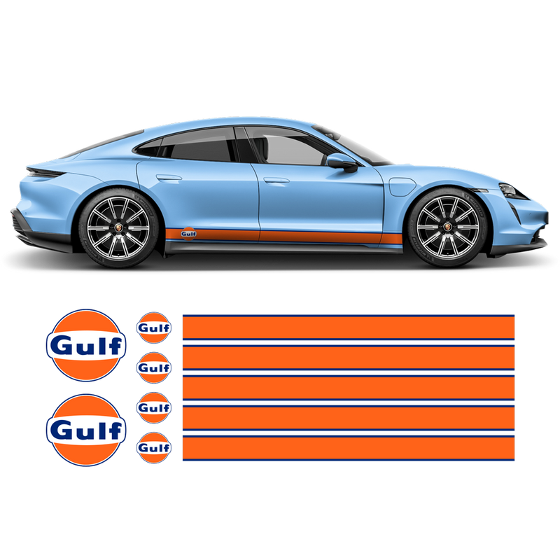 Gulf 19' Racing Stripes, for Porsche Taycan