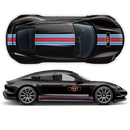 19' Martini Style Racing stripes, for Porsche Taycan