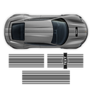 19' Martini Style Racing stripes, for Porsche Taycan