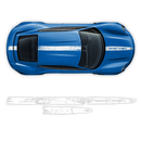 Scratched Racing stripes set, for Porsche Taycan
