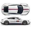 Thin Martini Style Racing Stripes Set, for Porsche Taycan