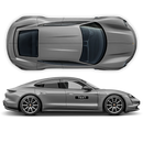 Thin Martini Style Racing Stripes Set, for Porsche Taycan