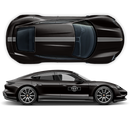 Thin Martini Style Racing Stripes Set, for Porsche Taycan