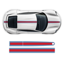 Thin Martini Style Racing Stripes Set, for Porsche Taycan