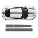 Thin Martini Style Racing Stripes Set, for Porsche Taycan