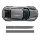 Thin Martini Style Racing Stripes Set, for Porsche Taycan