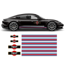 Thin Martini Style Racing Stripes Set, for Porsche Taycan