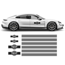 Thin Martini Style Racing Stripes Set, for Porsche Taycan
