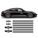 Thin Martini Style Racing Stripes Set, for Porsche Taycan