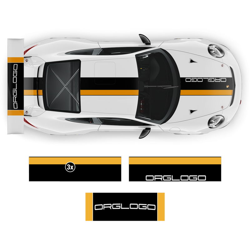Stripes Over The Top, for Porsche Carrera / Cayman / Boxster