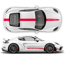 Contoured Racing Decals set in one color, for Cayman / Boxster 2005 - 2020