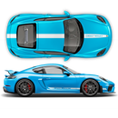 Contoured Racing Decals set in one color, for Cayman / Boxster 2005 - 2020