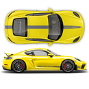 Contoured Racing Decals set in one color, for Cayman / Boxster 2005 - 2020