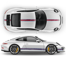 Scratched THIN Martini Racing stripes kit, for Porsche Carrera / Cayman / Boxster