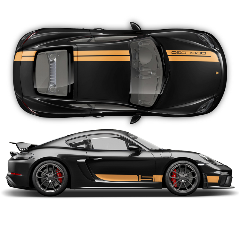 Sport Cup Edition Racing Stripes Set for Cayman / Boxster 2005 - 2020 black