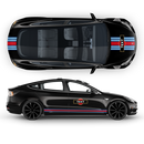 19' Martini Style Racing stripes, for Tesla Model3