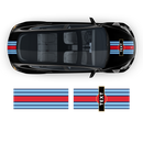 19' Martini Style Racing stripes, for Tesla Model3