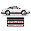 Bold Side Stripes in two colors for Carrera 1979 - 1996 black red