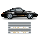 Bold Side Stripes in two colors for Carrera 1979 - 1996 black red