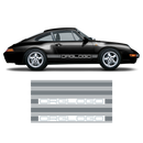 Bold Side Stripes in two colors for Carrera 1979 - 1996 black red