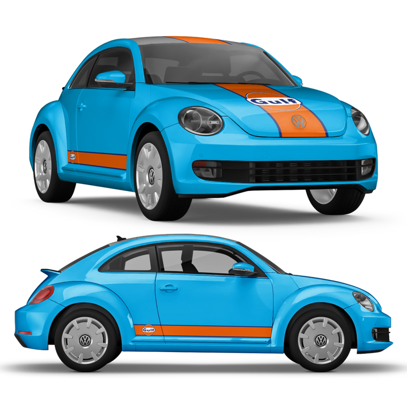 GULF Le Mans Racing Stripes kit and logos, for VW New Beetle