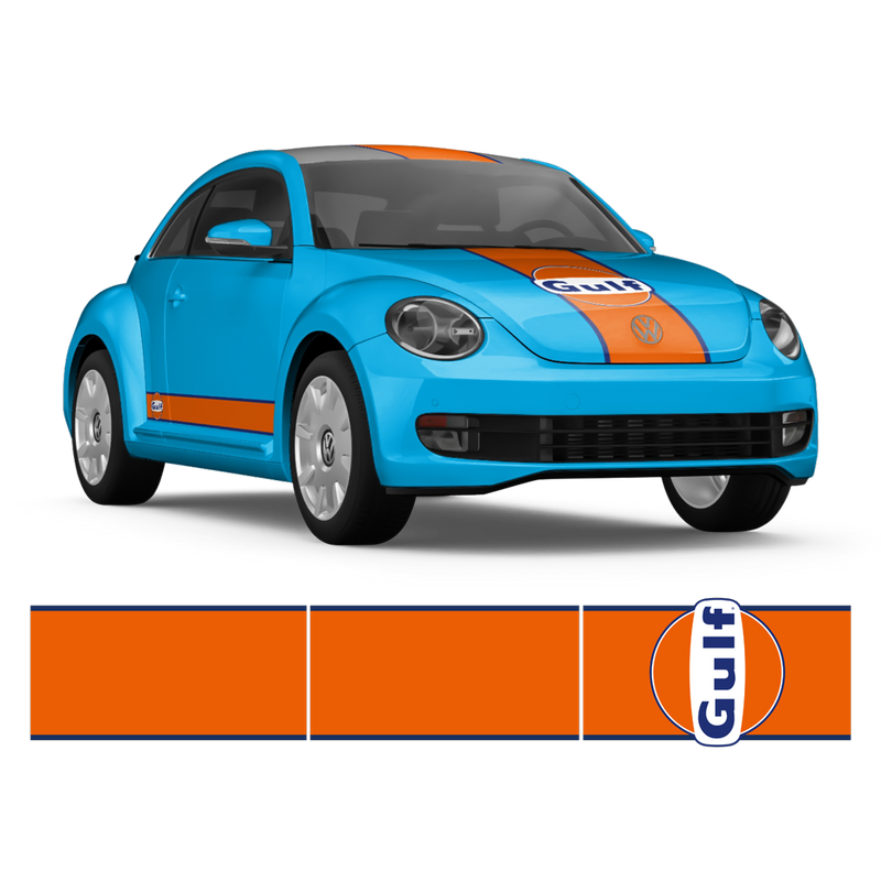 GULF Le Mans Racing Stripes kit and logos, for VW New Beetle