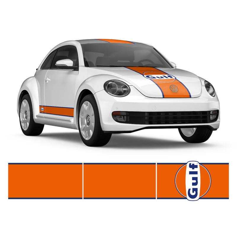 GULF Le Mans Racing Stripes kit and logos, for VW New Beetle