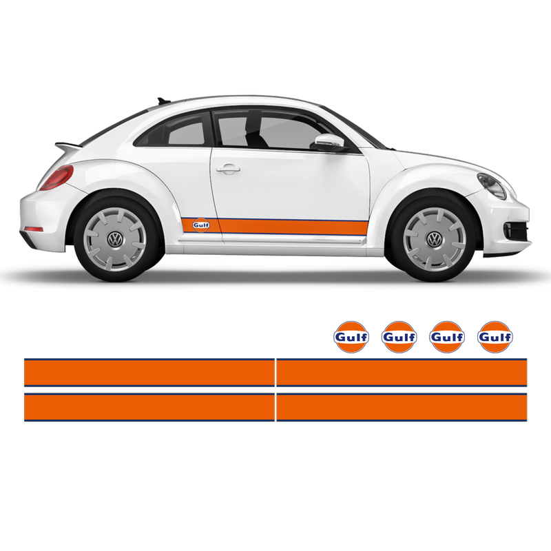 GULF Le Mans Racing Stripes kit and logos, for VW New Beetle