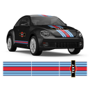 Martini Style Racing stripes, for VW New Beetle