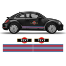 Martini Style Racing stripes, for VW New Beetle