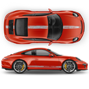 Scratched Racing Stripes set, for Carrera / Cayman / Boxster  2005 - 2018